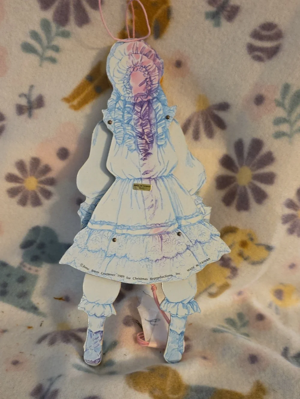 Vintage Victorian Pull Doll Decoration: June Amos Grammer, 1989